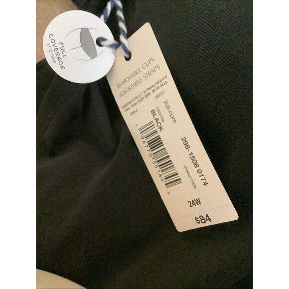 Sonnet Shores 24W Plus Size Black One Piece Swimsuit Msrp $84.00. New With Tags - Picture 5 of 9